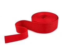 Sangle Polyester Rouge 40 mm - Vente au Mètre - 100% Polyester - Épaisseur env. 1 mm - Sangle Souple et Résistante pour Sacs, Cabas, Couture, Mercerie, DIY