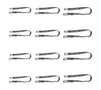 Sangles de fixation de housse à longueur réglable, Grey | Paquet de 12 supports de tissu à clips métalliques pour draps et housses de maison