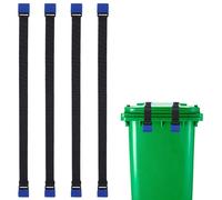 Sangles de fixation pour poubelles, lot de 4, réglables, de 68 à 116 cm