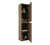Saniclass Chaci Armoire haute - 140x35x27cm - 2 portes - chêne chaud SW1529799