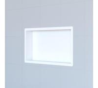 Saniclass Hide Niche de salle de bains 30x60x7cm inox avec bride d'installation Blanc sw641728