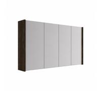 Saniclass Holz Frame armoire de toilette - 140x63x16cm - inclus panneaux latéraux - chêne charcoal SW1482373/SW1420837