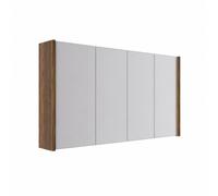 Saniclass Holz Frame armoire de toilette - 140x63x16cm - panneaux latéraux inclus - Walnut pure SW1482373/SW1420838