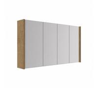 Saniclass Holz Frame armoire de toilette - 140x63x16cm - y compris panneaux latéraux - chêne naturel SW1482373/SW1420836