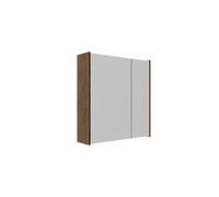 Saniclass Holz Frame Armoire de toilette - 60x63x16cm - incluant panneaux latéraux - Walnut pure SW1420838/SW1212815