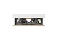 Saniclass Vita Ensemble de meubles de salle de bains - 140x60x46cm - plan supérieur - 4 tiroirs - sans poignées - chêne rustique mat (bois) 2xSW1413845/SW1239496