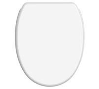 Sanilo Abattant WC avec frein de chute et libération rapide, Siège de WC amovible par simple pression sur un bouton, Montage facile par le haut (Blanc)