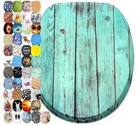 Sanilo Abattant WC avec frein de chute et libération rapide, Siège de WC amovible par simple pression sur un bouton, Montage facile par le haut (Lumber)