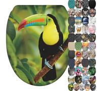 SANILO® Siège de WC avec abaissement automatique Toucan, abattant de WC directement du fabricant, couvercle de WC, lunette de WC, couvercle de WC, siège de WC, lunette de WC