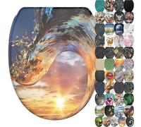 Siège de WC SANILO® avec système d'abaissement progressif et fermeture rapide Wave, couvercle de WC directement du fabricant, couvercle de WC, lunette de WC, couvercle de WC, lunette de WC