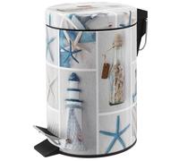 Sanilo Poubelle de Salle de Bain 3L avec système d’abaissement automatique - Brise de mer