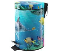 Sanilo Poubelle de Salle de Bain 3L avec système d’abaissement automatique - Dauphin