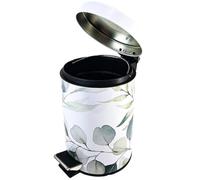 Sanilo Poubelle de Salle de Bain 3L avec système d’abaissement automatique, Nombreuses nouvelles Poubelles à Cosmétiques au choix, Poubelle avec seau intérieur (Eucalyptus)