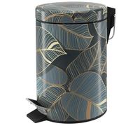 Sanilo Poubelle de Salle de Bain 3L avec système d’abaissement automatique - Monstera