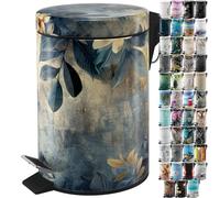 Sanilo Poubelle de Salle de Bain 3L avec système d’abaissement automatique, Nombreuses nouvelles Poubelles à Cosmétiques au choix, Poubelle avec seau intérieur (Lilybud)