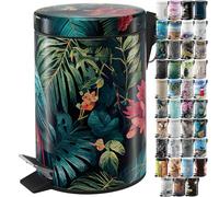 Sanilo Poubelle de Salle de Bain 3L avec système d’abaissement automatique, Nombreuses nouvelles Poubelles à Cosmétiques au choix, Poubelle avec seau intérieur (Exotique)