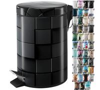 Sanilo Poubelle de Salle de Bain 3L avec système d’abaissement automatique, Nombreuses nouvelles Poubelles à Cosmétiques au choix, Poubelle avec seau intérieur (Cube)