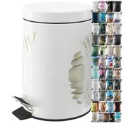 Sanilo Poubelle de Salle de Bain 3L avec système d’abaissement automatique, Nombreuses nouvelles Poubelles à Cosmétiques au choix, Poubelle avec seau intérieur (Balance)