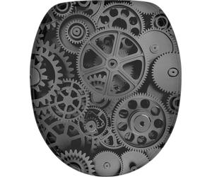 SANILO® Siège de WC avec abaissement automatique Gears, abattant de WC directement du fabricant, couvercle de WC, lunette de WC, abattant de WC, lunette de WC