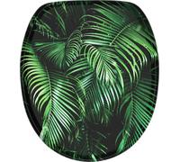 SANILO® Siège de WC avec abaissement automatique Palmdream, abattant de WC directement du fabricant, couvercle de WC, lunette de WC, abattant de WC, lunette de WC