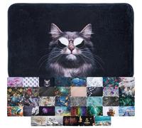 Sanilo Tapis de Salle de Bain, Grande sélection de Beaux Tapis de Douche, Absorbant, Antidérapant, Très Doux, Sèche Rapidement, Lavable (Cool Cat, 70 x 110 cm)