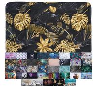 Sanilo Tapis de Salle de Bain, Grande sélection de Beaux Tapis de Douche, Absorbant, Antidérapant, Très Doux, Sèche Rapidement, Lavable (Golden Leaves, 70 x 110 cm)