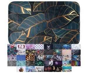 Sanilo Tapis de Salle de Bain, Grande sélection de Beaux Tapis de Douche, Absorbant, Antidérapant, Très Doux, Sèche Rapidement, Lavable (Monstera, 50 x 80 cm)