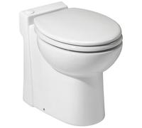 SANIPRO - WC Broyeur Intégré Turboflush - Broyeur WC avec WC à Poser Inclus - Double Chasse 1L/3L - Céramique Anti-Calcaire - 47 x 37 x 54,5 cm - Made in France - Blanc