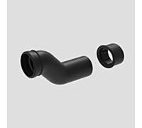 Sanit WC coude de raccordement 58937000000 divisé par 80 mm, noir, DN 90/100