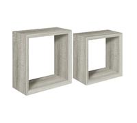 Sanitec Ginevra Lot de 2 étagères cube - Gris foncé