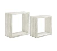 Sanitec Q-Bis Maxi Lot de 2 étagères cube - Shabby Blanc