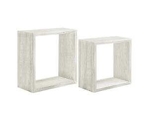 Sanitec Q-Bis Maxi Lot de 2 étagères cube - Shabby Blanc