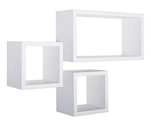Sanitec tribù Mural Étagère Flottante monté dans la société de Fibre Blanc - Étagères étagère Flottante, monté dans la paroi, Panneau de Fibres, Blanc, Salon, 10 kg