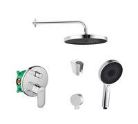 SANITINO - Set de douche avec mitigeur et corps d'encastrement Hansgrohe, accessoires kielle, chrome SANI21HKK008
