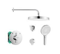 SANITINO - Set de douche avec mitigeur et corps d'encastrement Hansgrohe, accessoires kielle, chrome SANI21HKK004