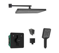 SANITINO - Set de douche avec mitigeur et corps d'encastrement Hansgrohe, accessoires kielle, noir mat SANI21HKK405