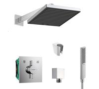 SANITINO - Set de douche avec mitigeur et corps encastré hansgrohe, accessoires kielle, chrome SANI21HHK001