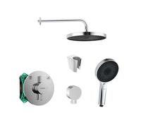 SANITINO - Set de douche avec mitigeur et corps encastré hansgrohe, accessoires kielle, chrome SANI21HKK000