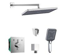 SANITINO - Set de douche avec mitigeur et corps encastré hansgrohe, accessoires kielle, chrome SANI21HKK001