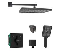 SANITINO - Set de douche avec mitigeur et corps encastré hansgrohe, accessoires kielle, noir mat SANI21HKK401