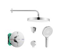 SANITINO - Set de douche avec thermostat et corps d'encastrement Hansgrohe, accessoires kielle, chrome SANI21HKK022