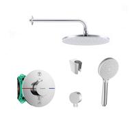 SANITINO - Set de douche avec thermostat et corps d'encastrement Hansgrohe, accessoires kielle, chrome SANI21HKK023
