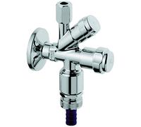 Sanitop-Wingenroth 17509 8 Grohe 41082 Robinet équerre combiné 1/2" en Laiton chromé, Vanne d'angle combinée-41082