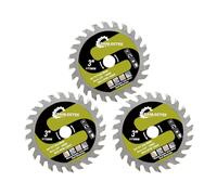 SANLEETEK Lame de Scie Circulaire - 3pcs 75mm Disque Carbure Bois Disque à Tronçonner pour Bois Plastique pour Meuleuse d'angle