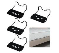 SANLIUBA Arret Matelas, 4 Pièces Support de Matelas en Métal Comprend du Ruban Adhésif Double Face Et des Vis, Convient Aux Matelas, Canapés et Tatamis, Assure La Stabilité sans Glissement (Noir)
