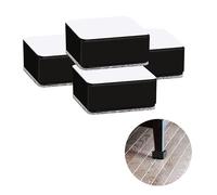 SANLIUBA Rehausseur Meuble,Rehausseur Pied de Table Crics à Meubles Autocollants, Crics à Canapés, Crics à Meubles 3cm pour Chaises, Armoires, Lits, Tables(4 Pièces, Jeu Carré Noir)