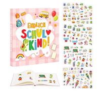 SANLIUSANJIU Livre d'or tableau pour le premier jour d'école avec autocollants, 50 pages