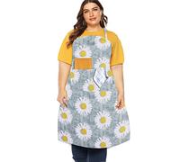 Sanlykate Tablier extra large en toile de coton, grande taille, durable, bavoir réglable, lavable en machine, tabliers surdimensionnés