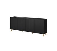Bestmobilier Buffet Sanna 4 portes - Noir