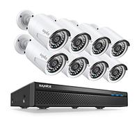 SANNCE 1080P PoE Kit de sécurité 8CH 1080P NVR sans Disque Dur de Surveillance et 8 caméras IP Système de Surveillance 2MP Vision Nocturne jusqu'à 50 m IP66 Imperméable intérieur/extérieur sans HDD